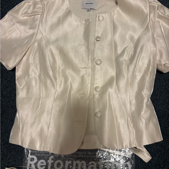 Reformation Mika Two Piece Set in Cream - Picture 6 of 7